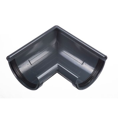 Угол желоба универсальный 90° Docke Lux ПВХ - Графит купить в Красном Холме