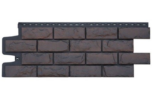 Фасадные панели Grand Line Колотый Камень Трюфель, Шов черный купить в Красном Холме