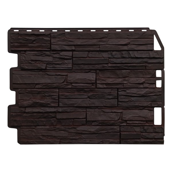 Фасадная панель FineBer, Скол - Тёмно коричневый купить в Красном Холме