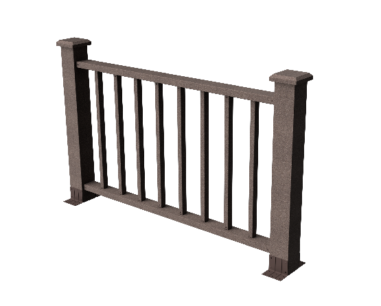 Ограждения декоративное ДПК GRINDERDECO Альма 1500 со скрытым крепежом венге купить в Красном Холме