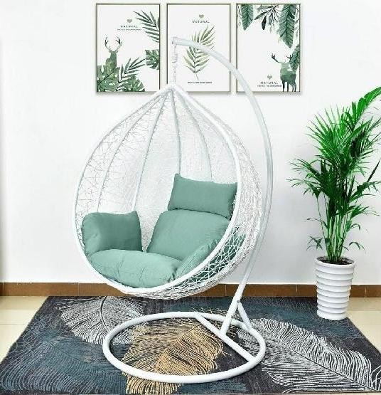 Кресло Подвесное из искусственного ротанга AFM-168A-XL White/Green купить в Красном Холме