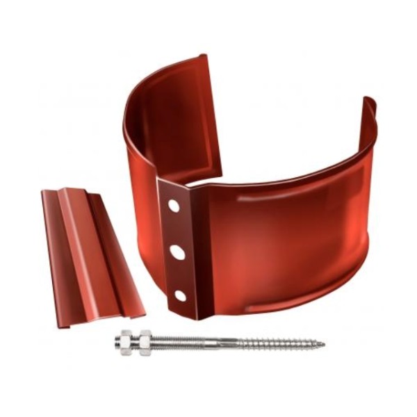 Водосток Grand Line 125x90 – Хомут трубы (на кирпич) RAL 8004 купить в Красном Холме