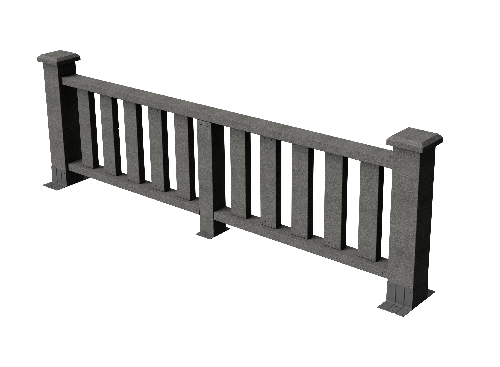 Ограждения декоративное ДПК GRINDERDECO Эрес серый базальт купить в Красном Холме