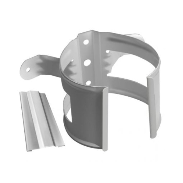 Водосток Grand Line 125x90 – Хомут трубы (на дерево) RAL 9003 купить в Красном Холме