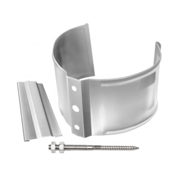 Водосток Grand Line 125x90 – Хомут трубы (на кирпич) RAL 9003 купить в Красном Холме