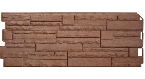 Фасадная панель Альта-Профиль Скалистый камень ЭКО Терракотовый купить в Красном Холме
