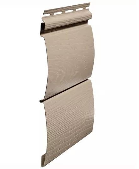 Виниловый сайдинг fineber (файнбер) - серия blockhouse (блокхаус) "бревно", сандал купить в Красном Холме