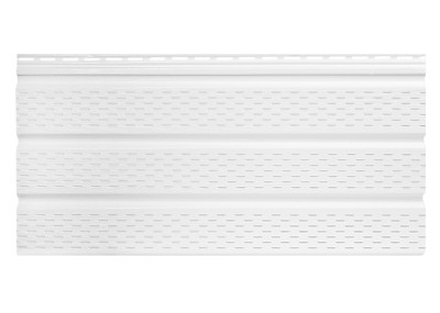 Софит к сайдингу ПЕРФОРИРОВАННЫЙ TECOS БЕЛЫЙ