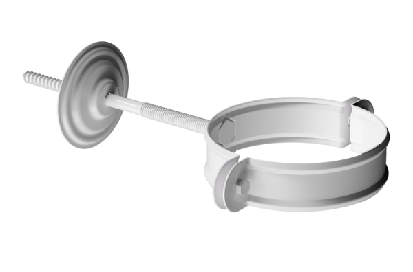 Хомут трубы D90 Döcke STAL PREMIUM Пломбир, (RAL 9010) купить в Красном Холме