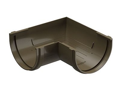 Угол желоба 90˚ Docke Premium ПВХ - Каштан купить в Красном Холме