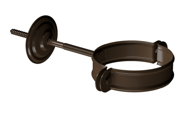 Хомут трубы D90 Döcke STAL PREMIUM Каштан, (RAL 8017) купить в Красном Холме