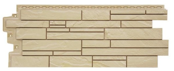 Фасадная панель Grand Line Скала Стандарт бежевый купить в Красном Холме