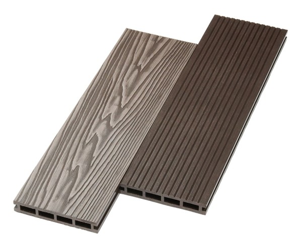 Террасная доска ДПК NanoWood двусторонняя New 3D тиснение + вельвет Венге купить в Красном Холме