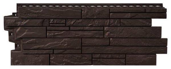 Фасадная панель Grand Line Скала Стандарт Шоколадный (коричневый) купить в Красном Холме
