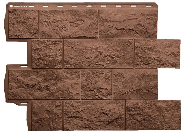 Фасадная панель Альта-Профиль Туф ЭКО Терракотовый купить в Красном Холме