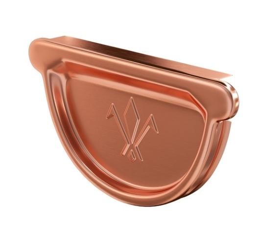 Водосток Aquasistem, система 150/100 - Заглушка желоба универсальная медная купить в Красном Холме