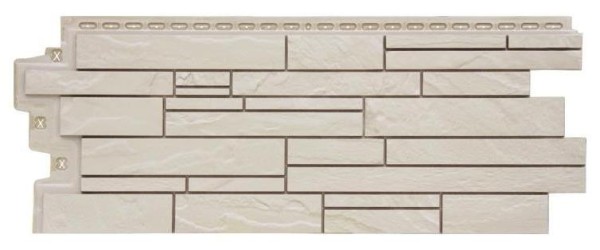 Фасадная панель Grand Line Скала Стандарт молочный купить в Красном Холме