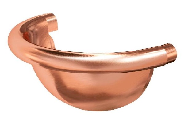 Водосток Aquasistem, система 150/100 - Заглушка желоба полукруглая медная купить в Красном Холме