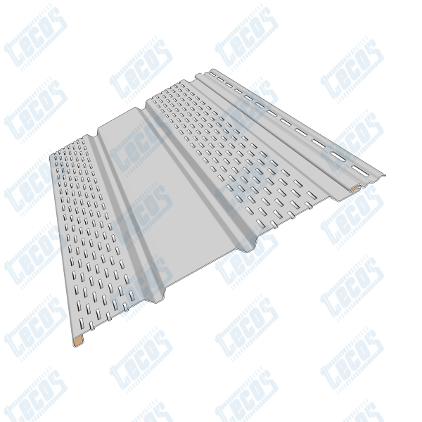 Софит к сайдингу ПЕРФОРАЦИЯ ПО БОКАМ TECOS БЕЛЫЙ купить в Красном Холме