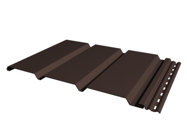 Софит к сайдингу ГЛАДКИЙ TECOS ТЁМНЫЙ-КАШТАН купить в Красном Холме