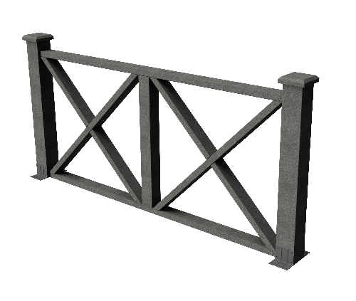 Ограждения декоративное ДПК GRINDERDECO Тауэр серый базальт купить в Красном Холме