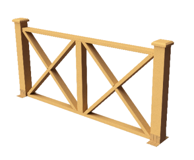 Ограждения декоративное ДПК GRINDERDECO Тауэр песчаник