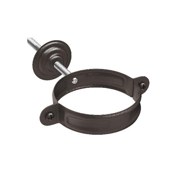 Водосток Aquasistem, Система 125x90 - Хомут для крепления трубы RR 32 Тёмно-коричневый matt купить в Красном Холме