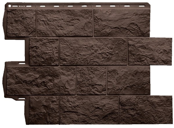 Фасадная панель Альта-Профиль Туф ЭКО Коричневый купить в Красном Холме