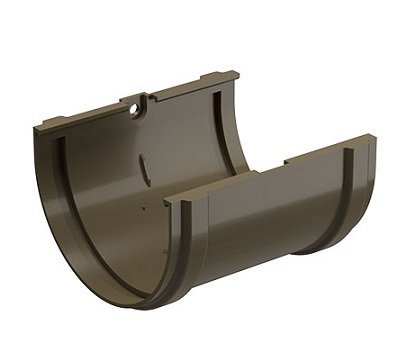 Соединитель желоба Docke Premium ПВХ - Каштан купить в Красном Холме