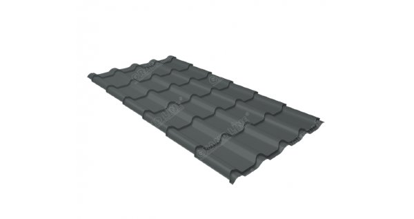 Металлочерепица камея 0,45 PE RAL 7005 мышино-серый купить в Красном Холме