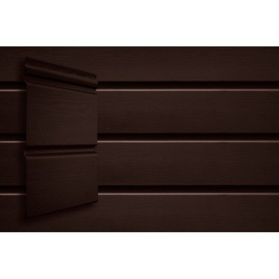 Виниловый сайдинг Grand Line Double-Брус Тёмный Дуб