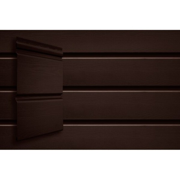 Виниловый сайдинг Grand Line Double-Брус Тёмный Дуб купить в Красном Холме