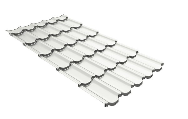 Металлочерепица квинта плюс с 3D резом 0,5 Satin RAL 9003 сигнальный белый купить в Красном Холме