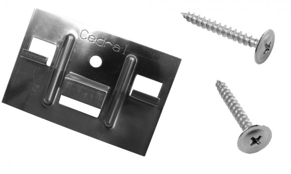 КЛЯММЕР + САМОРЕЗЫ 3,9Х30ММ ДЛЯ CEDRAL CLICK 250 ШТ (ПО ДЕРЕВУ) купить в Красном Холме