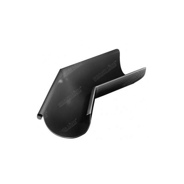 Водосток Grand Line 125x90 – Угол наружный 135° RAL 9005 купить в Красном Холме