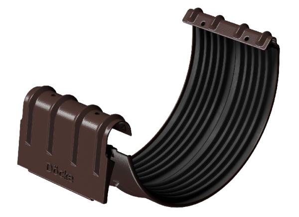 Соединитель желобов D125 Döcke STAL PREMIUM Шоколад, (RAL 8019) купить в Красном Холме