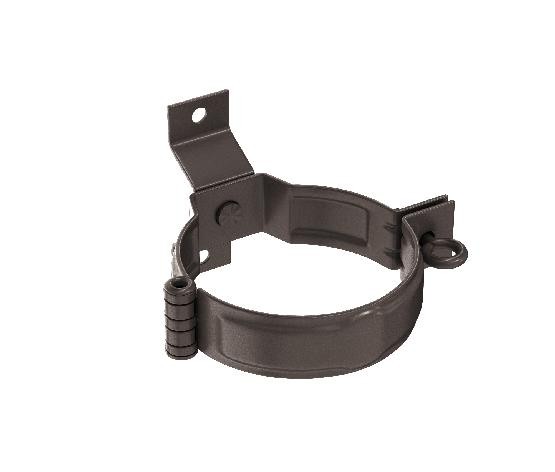 Водосток Aquasistem, система 125x90 - Декоративный хомут трубы под дерево с комплектом крепления RR 32 Тёмно-Коричнневый купить в Красном Холме