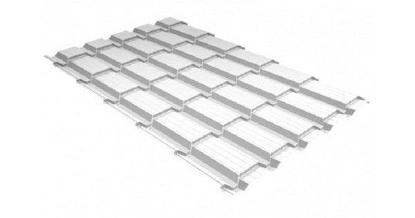 Металлочерепица GL квадро профи 0,45 PE RAL 9003 сигнальный белый купить в Красном Холме