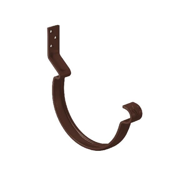 Водосток Aquasistem, система 125x90 - Крюк крепления желоба короткий RAL 8017 Коричневый купить в Красном Холме