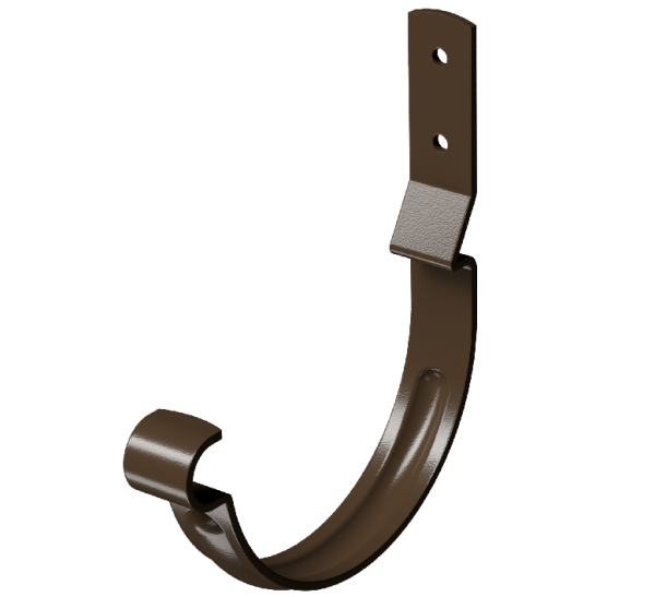 Карнизный крюк короткий (гнутый) D125 Döcke STAL PREMIUM Каштан, (RAL 8017) купить в Красном Холме