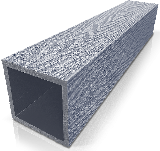 Столб ДПК 3D GardenParkett фактура дерева Серый купить в Красном Холме