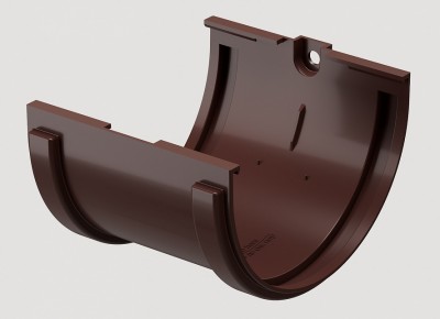 Соединитель желобов ПВХ Docke STANDART Тёмно-коричневый