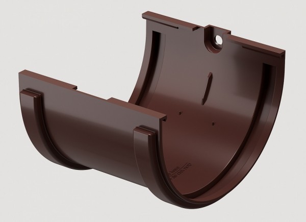 Соединитель желобов ПВХ Docke STANDART Тёмно-коричневый купить в Красном Холме