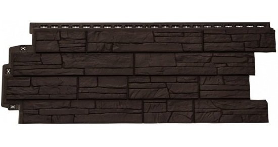 Фасадная панель Grand Line Сланец Шоколадный (коричневый) купить в Красном Холме