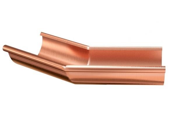 Водосток Aquasistem, система 150/100 - Угол желоба наружный медный 135° купить в Красном Холме