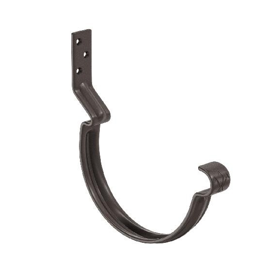 Водосток Aquasistem, система 125x90 - Крюк крепления желоба короткий RR 32 Тёмно-Коричневый купить в Красном Холме