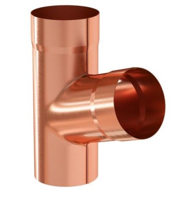 Водосток Aquasistem, система 125x90 - Тройник трубы медный