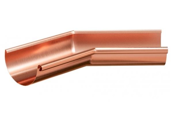 Водосток Aquasistem, система 150/100 - Угол желоба внутренний медный 135° купить в Красном Холме