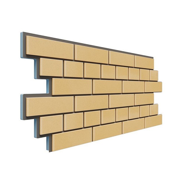 Фасадная термопанель Доломит кирпич 20мм Жёлтый купить в Красном Холме