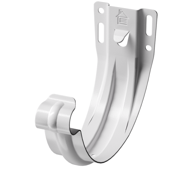 Карнизный кронштейн (штампованный) D125Döcke STAL PREMIUM Пломбир, (RAL 9010) купить в Красном Холме